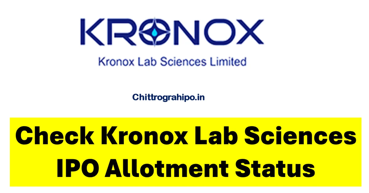How to Check Kronox Lab Sciences IPO Allotment Status 1 kronox lab sciences ipo allotment status
